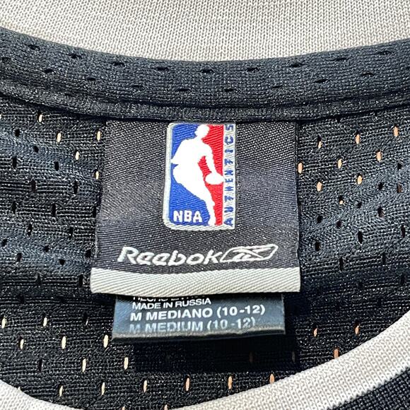 Y2K Tim Duncan San Antonio Spurs #21 NBA Black Jersey Youth Medium Length +2 - Picture 6 of 9